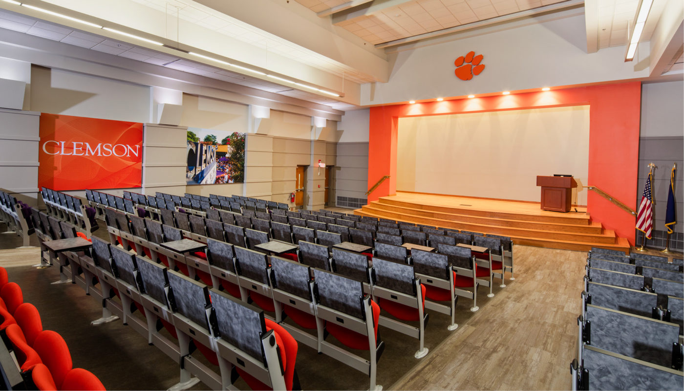 Clemson University's auditorium, known as the Clemson Tigers Auditorium, is a historic venue located in the heart of campus. Established in 1944, this landmark offers a versatile space for