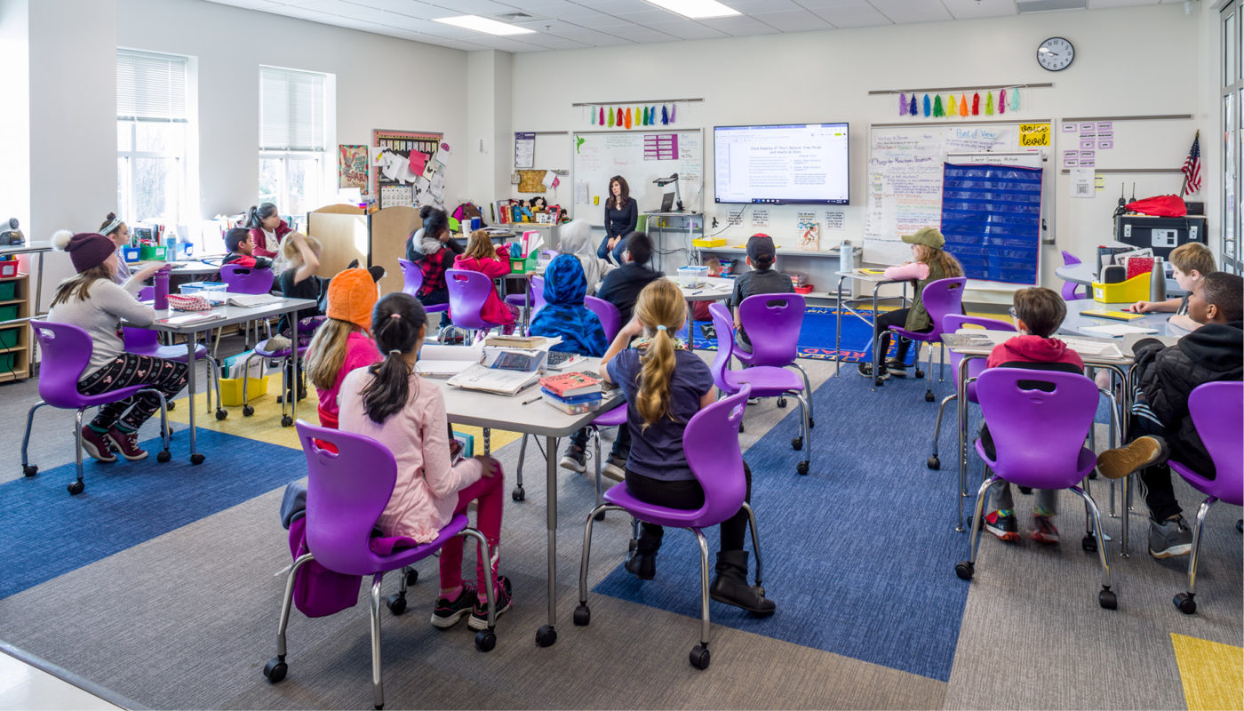 A classroom full of students sitting at desks in Buckhorn Creek Elementary School.