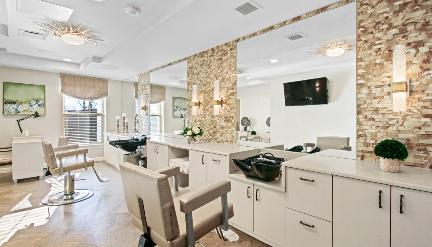 White Springs Hair Salon: Featuring stylish chairs and oversized mirrors to enhance every client's experience.