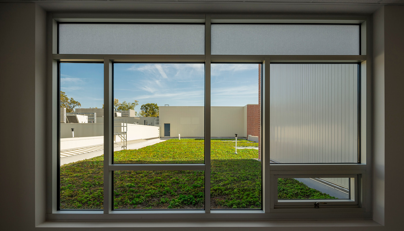Green roof at Potomac Elementary School, a new K-12 facility in Montgomery County, Maryland