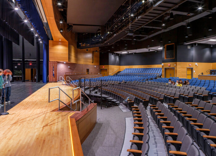 Auditorium in Indian Land High School, a new K12 facility in Lancaster, South Carolina