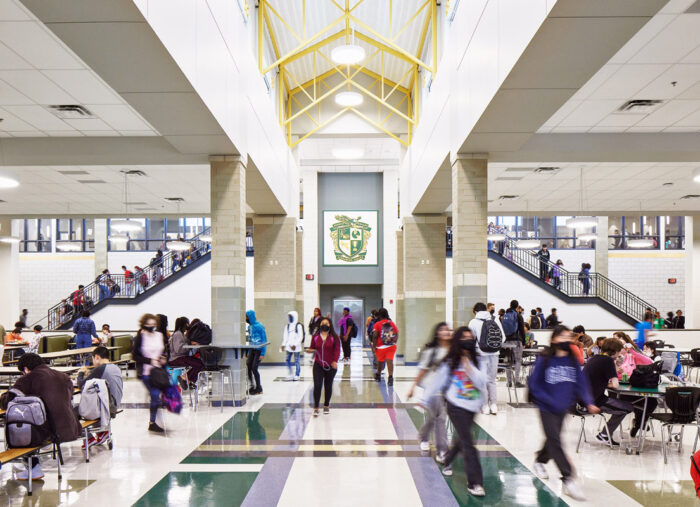 Corridor in Seneca Valley High School, a new k-12 school in Maryland
