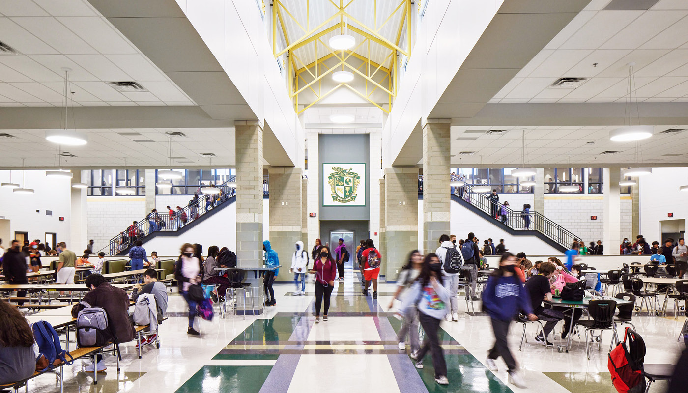 Corridor in Seneca Valley High School, a new k-12 school in Maryland