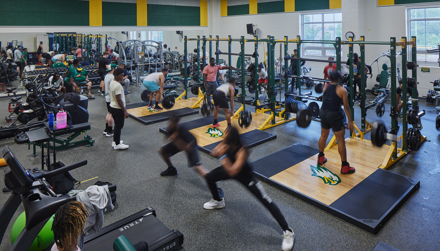 Fitness studio in Seneca Valley High School, a new k-12 school in Maryland