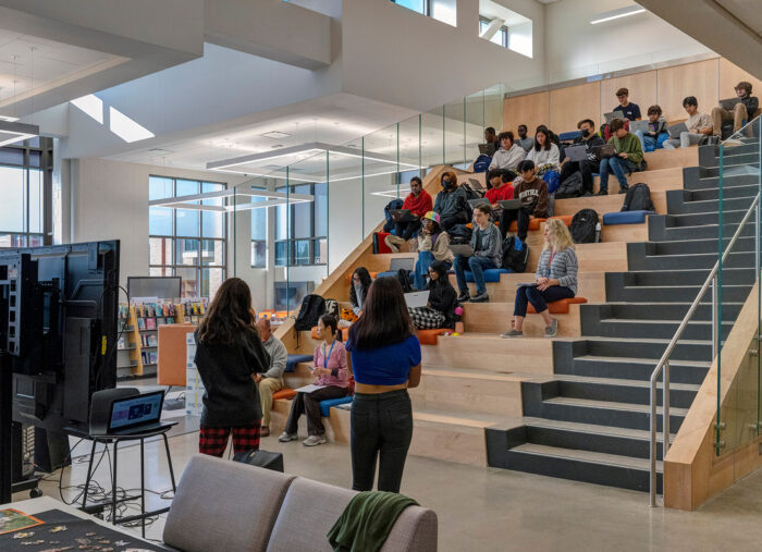 Learning stair in Tucker High School, a new k-12 facility in Virginia