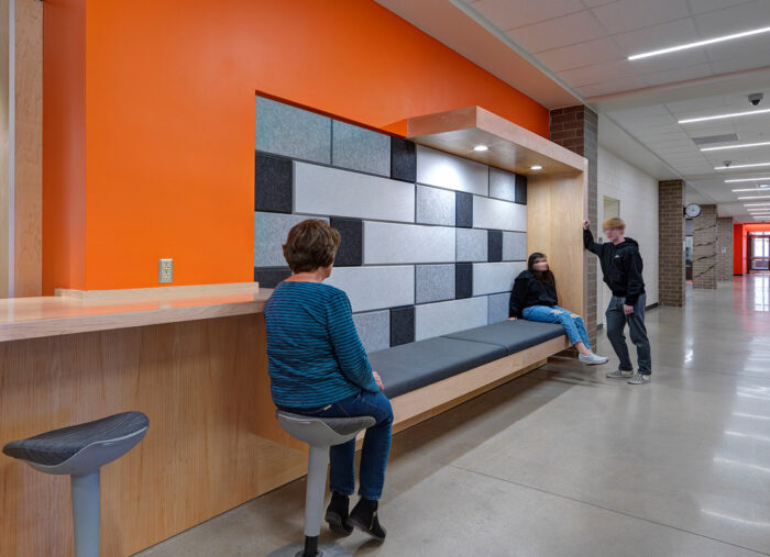 Extended learning space in Tucker High School, a new k-12 facility in Virginia