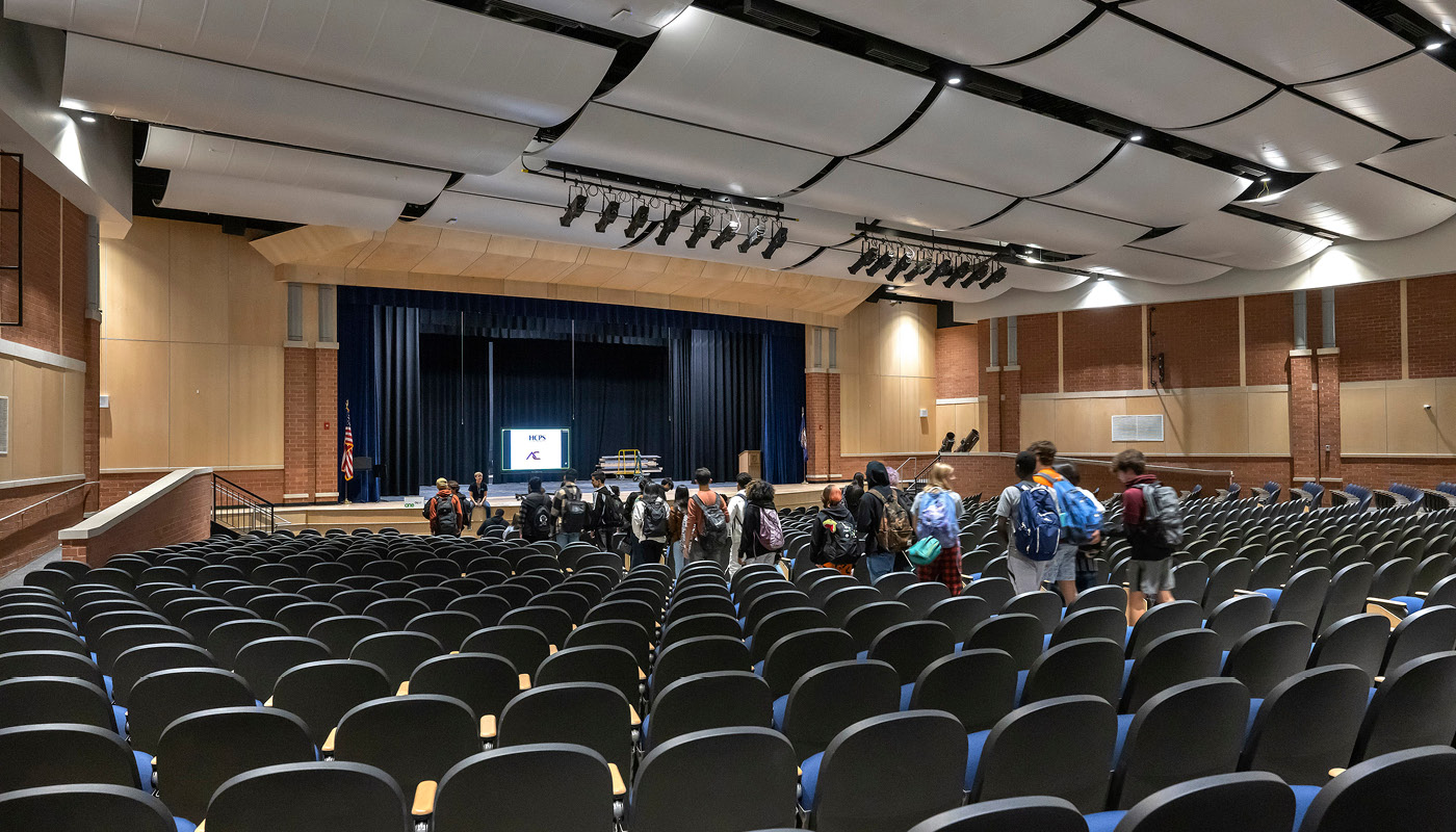 Auditorium in Tucker High School, a new k12 facility in Virginia